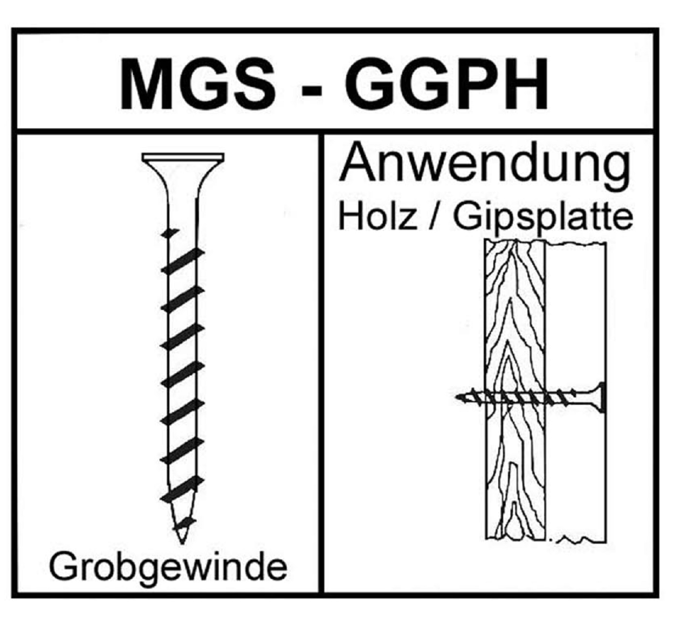 MGS4/25GGPH-S11 Magazinierte Schnellbauschrauben Grobgewinde phosphatiert