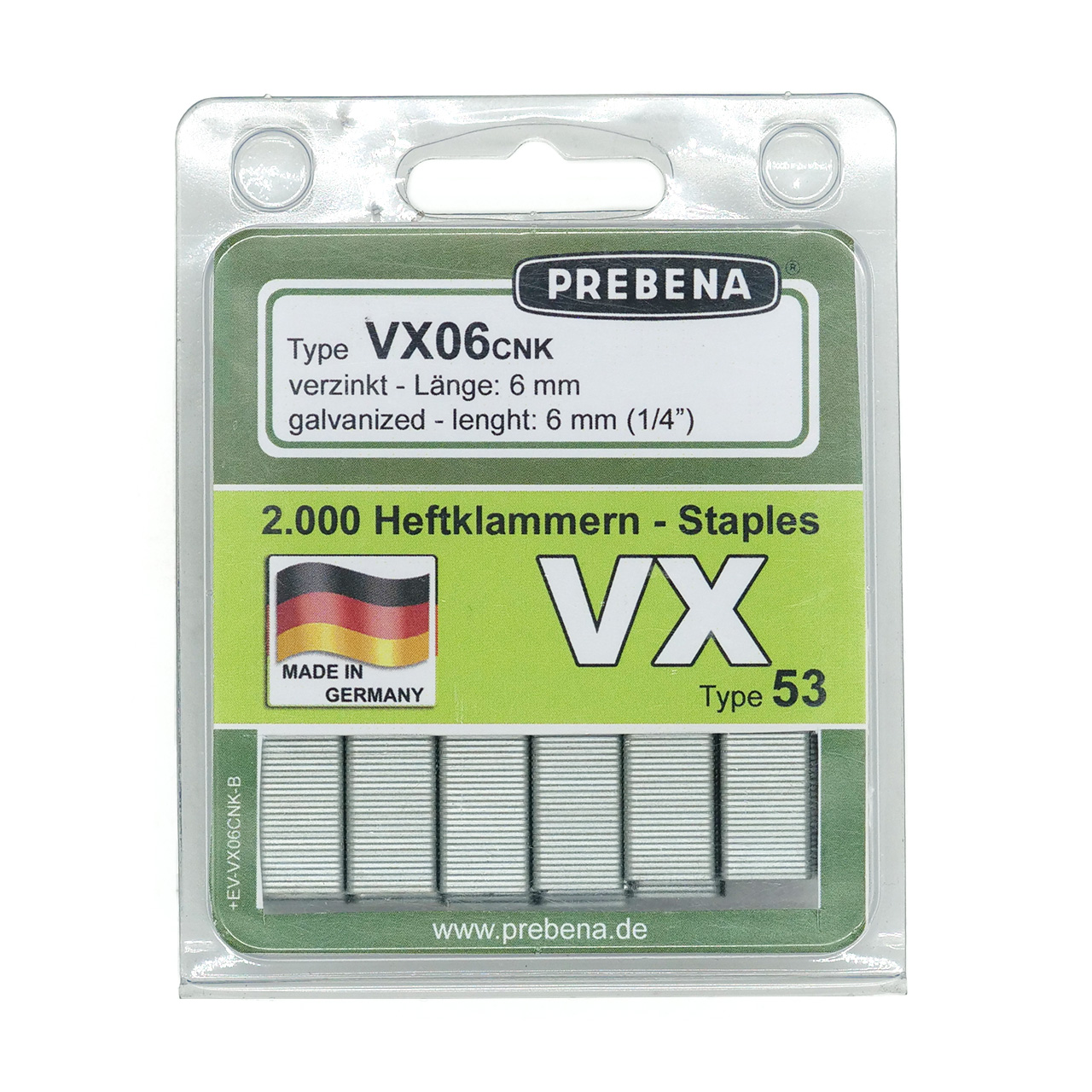 VX06CNK-B Heftklammern im Blister verzinkt
